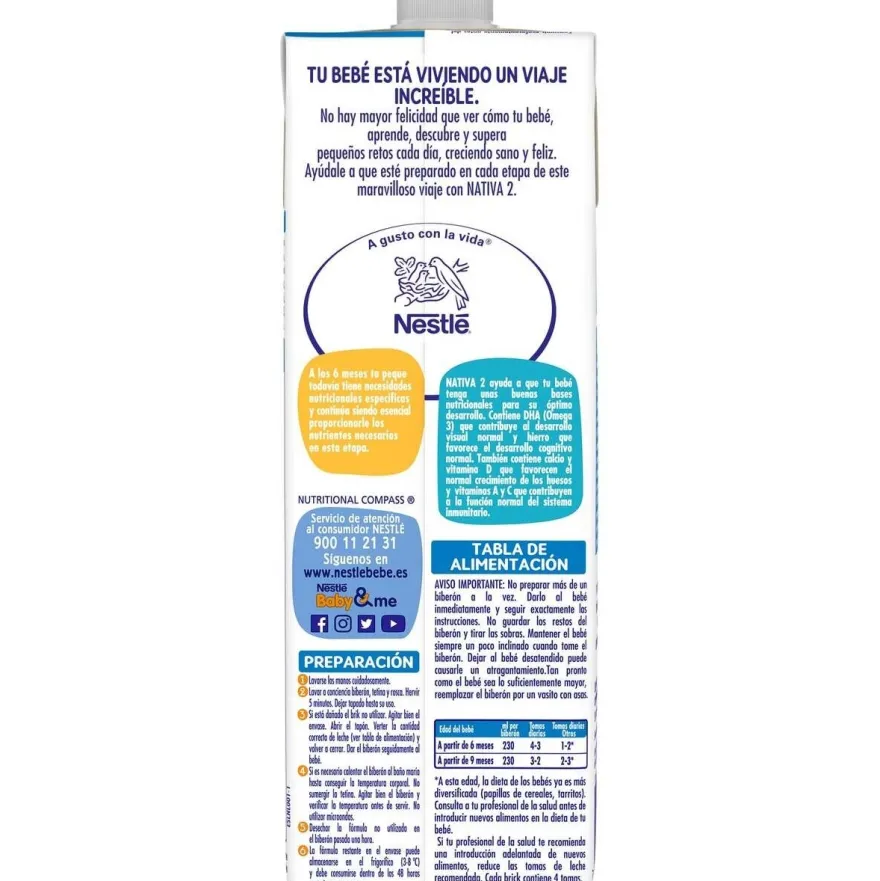 Nestle Nativa 2 Liquida 1 Litro