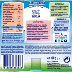 Nestlé Yogolino Fresa Platano sin Azúcar 100g 4 Unidades - Nestl