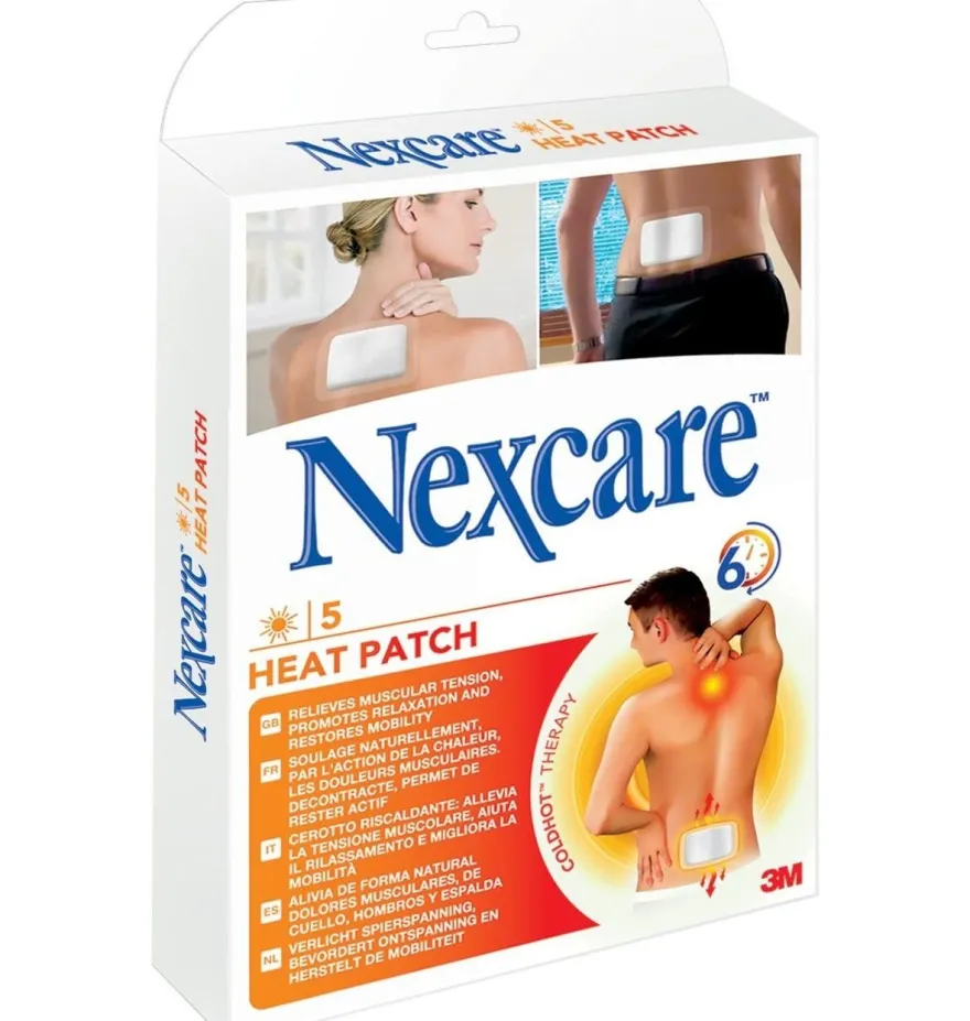 Nexcare Parche Calor 5 Ud, 9.5 X 13 Cm. - 3m - Sin Marca