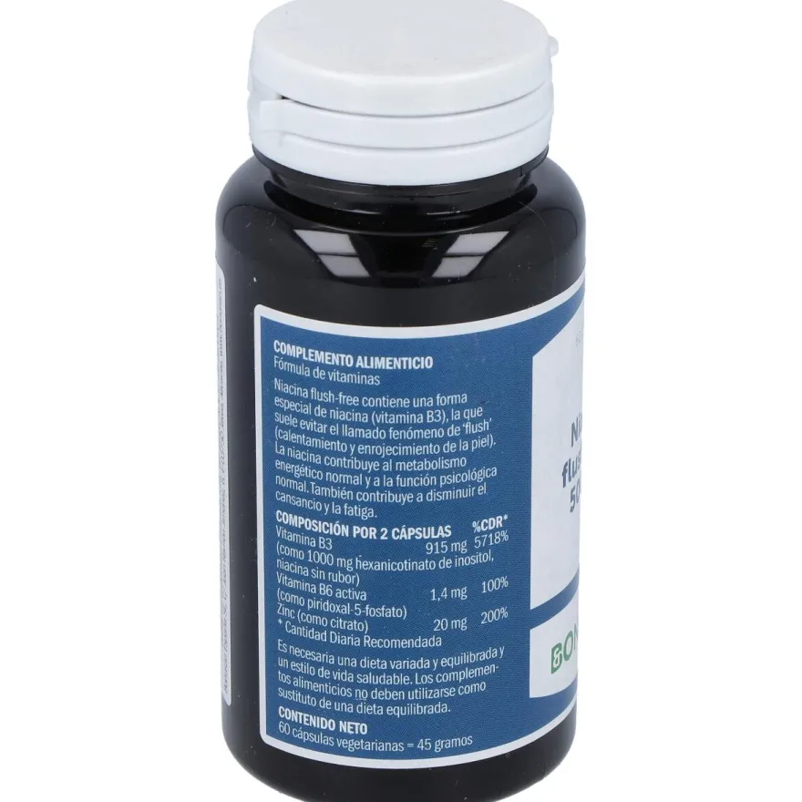 Niacina 500mg Flush Free 60caps - Bonusan