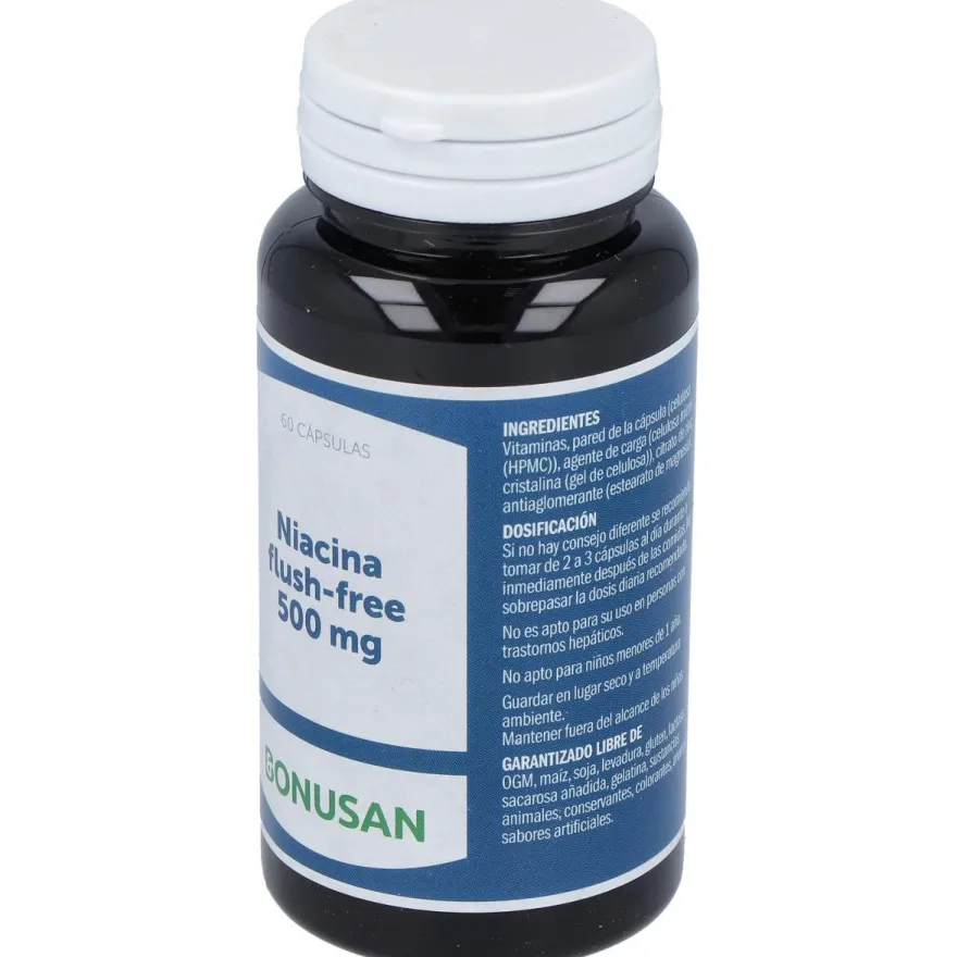 Niacina 500mg Flush Free 60caps - Bonusan