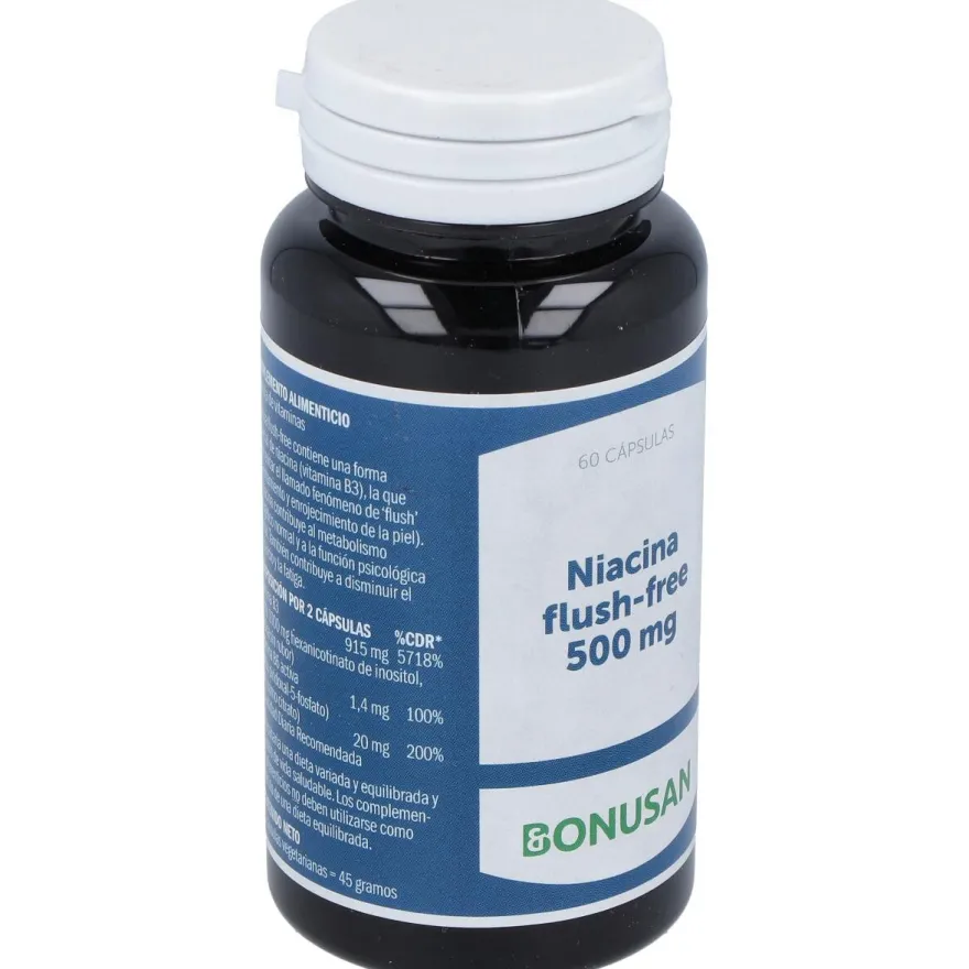Niacina 500mg Flush Free 60caps - Bonusan