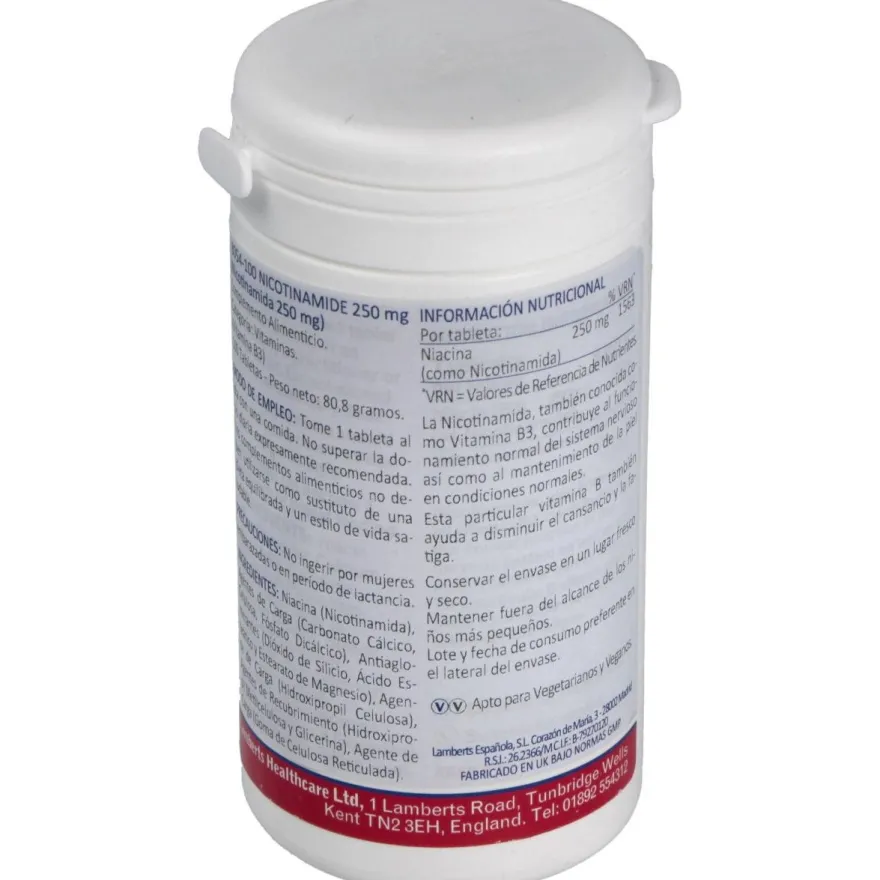 Nicotinamida 250mg Vitamina B3 - Lamberts