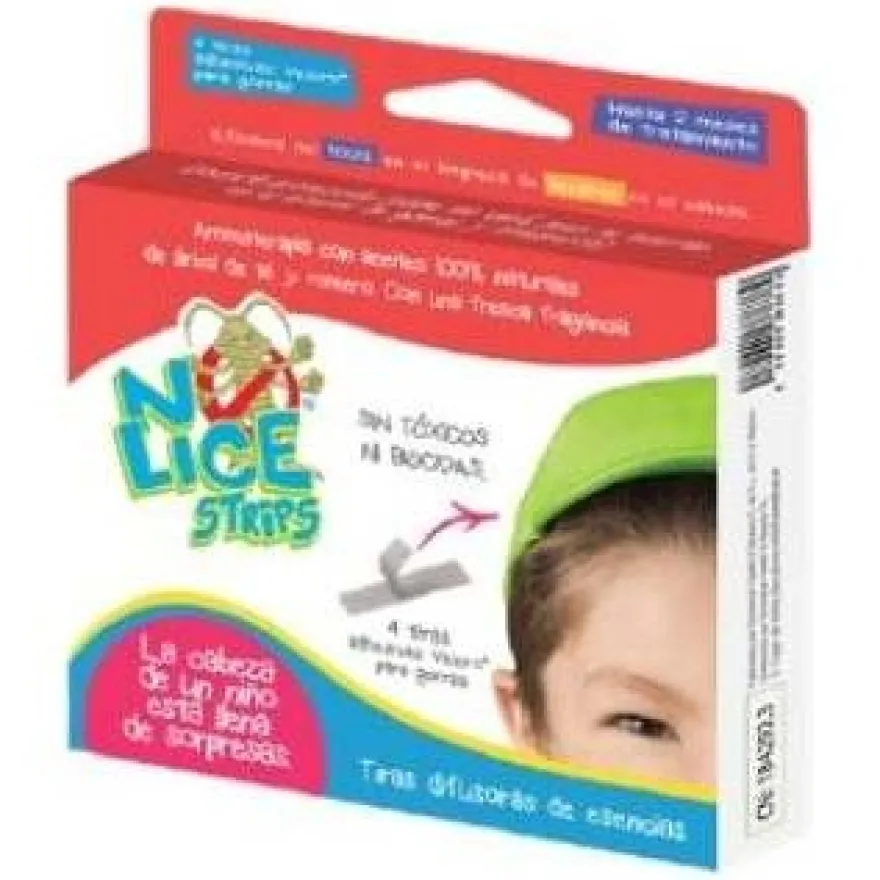 No Lice Strips Tiras Auto-Adhesivas Antipiojos 2Ud