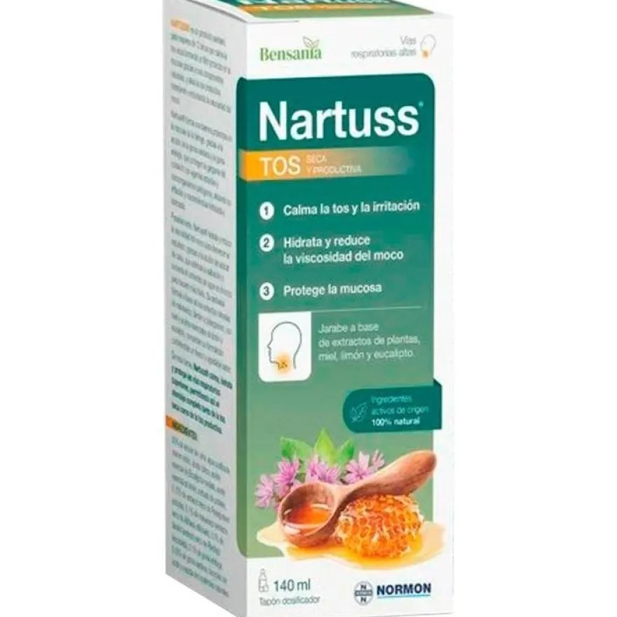 Normon Bensania Nartuss Jarabe para la Tos Seca 140ml - Nartuss