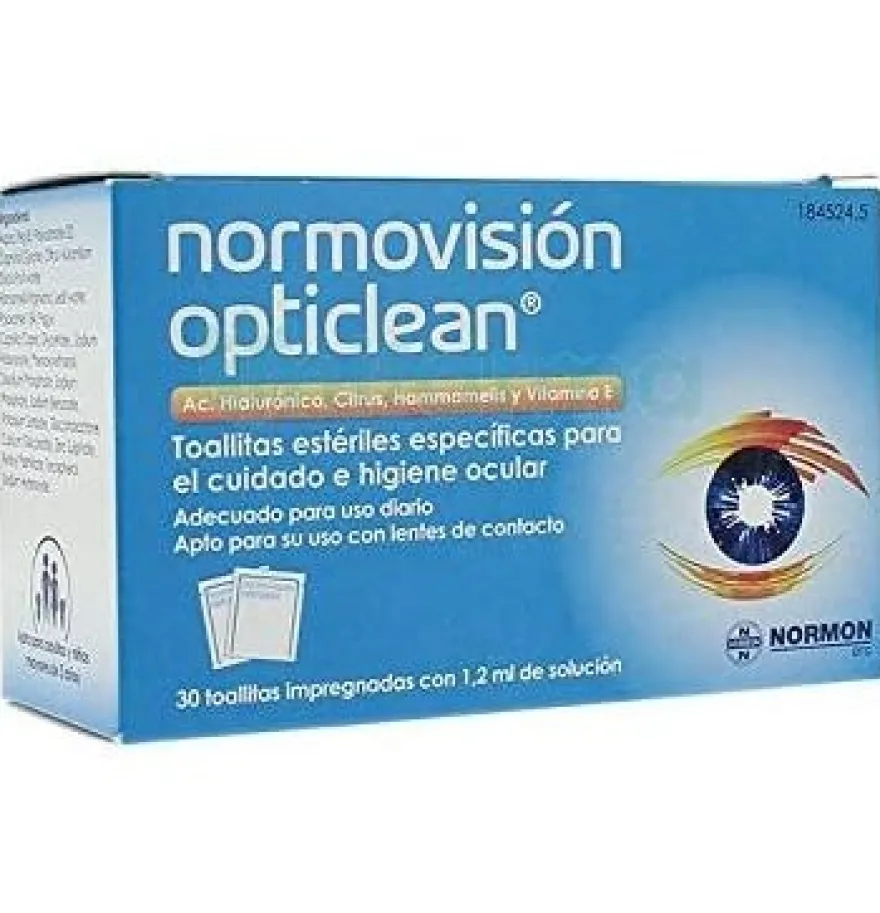 Normovision Opticlean (30 Toallitas)