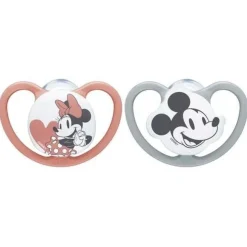 Nuk Chupete Space Mickey Silicona Rojo 0-6 Meses