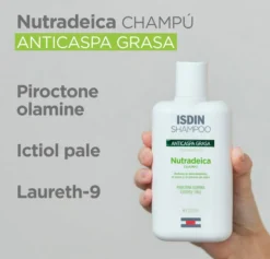 Nutradeica Champú Anticaspa Grasa, 200 ml. - Isdin
