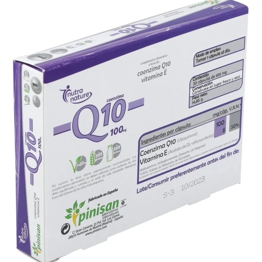 Nutranature Q10 100mg 30caps - Pinisan