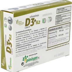 Nutra Nature Vitaminas D3 + K2 60caps - Pinisan