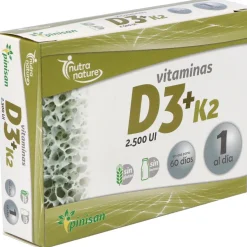 Nutra Nature Vitaminas D3 + K2 60caps - Pinisan