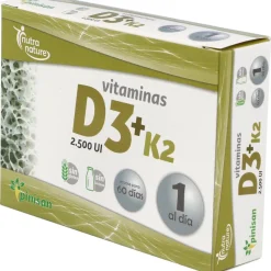 Nutra Nature Vitaminas D3 + K2 60caps - Pinisan