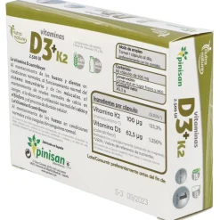 Nutra Nature Vitaminas D3 + K2 60caps - Pinisan