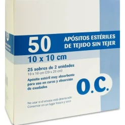 O.c Compresa Estéril Tejido sin Tejer 10cmx10cm 50uds - Sin Marca