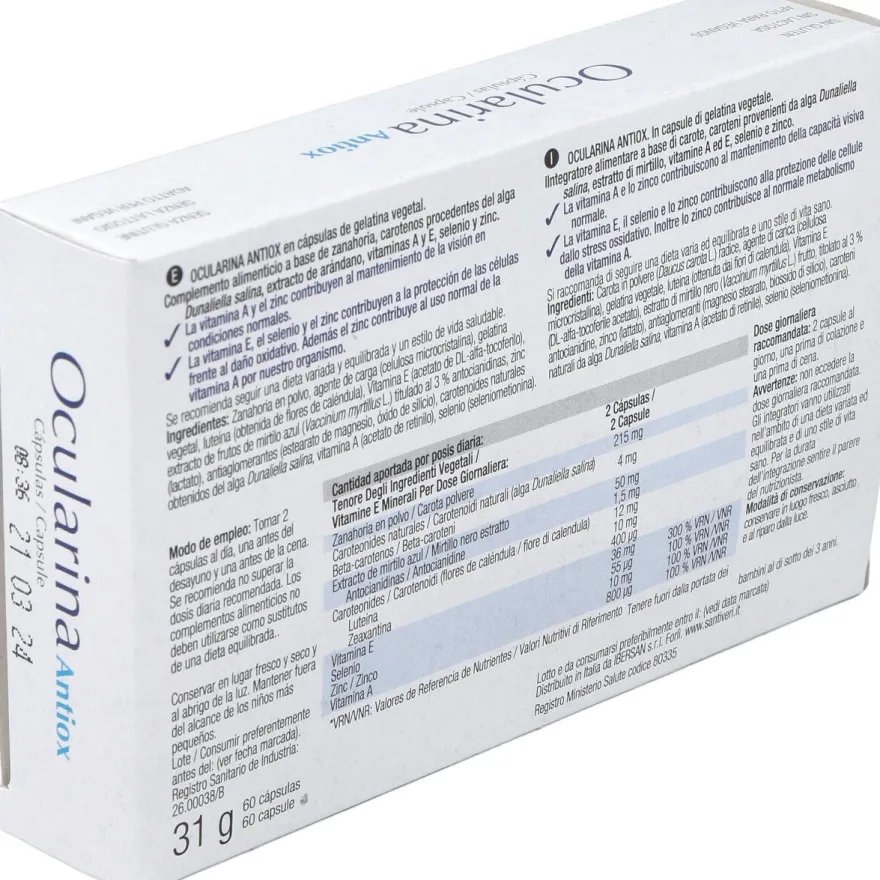 Ocularina Antiox 60 Cápsulas - Santiveri