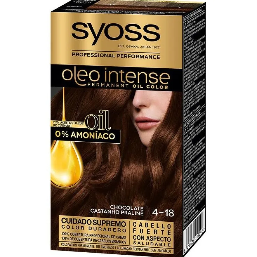 Oleo Intense Tinte sin Amoniaco 4.18 - Chocolate 5 Pz - Syoss