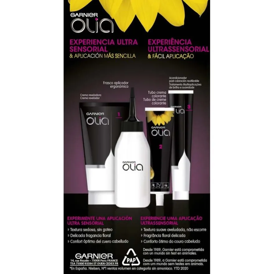 Olia Coloración Permanente N°4.15 Chocolate 4uds - Garnier