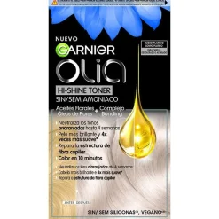 Olia Hi Shine Toner Coloración Semipermanente Neutralizador De Tonos 10.01 Rubio Platino 3 Pz