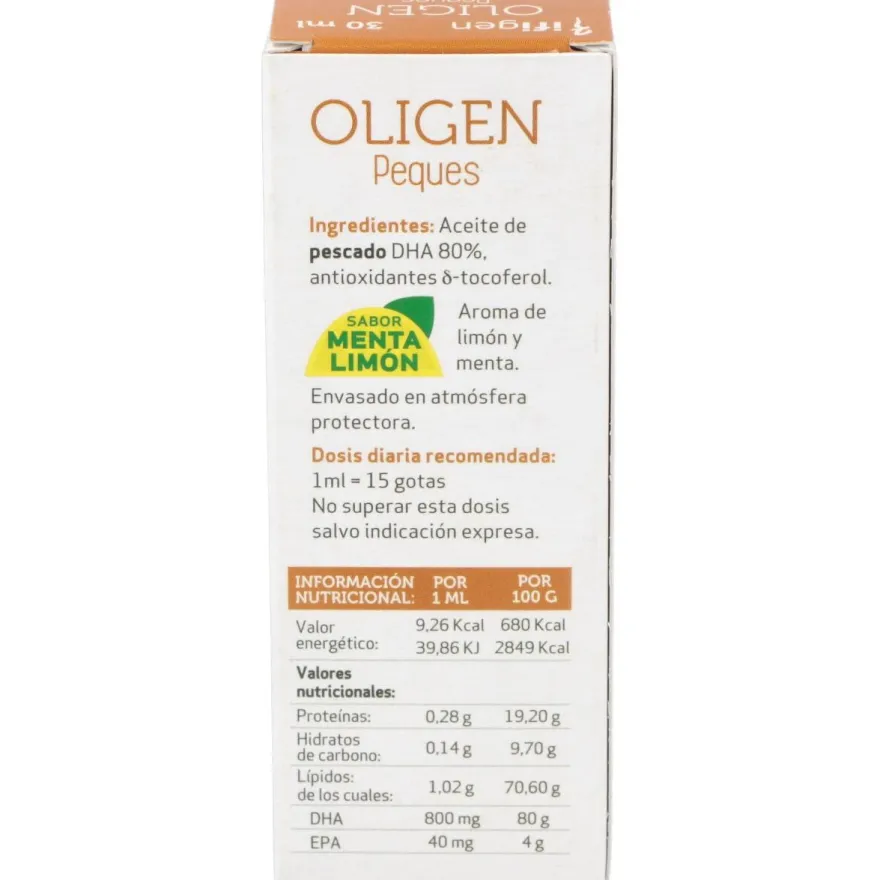 Oligen Peques Dha 80% Tg Enzimatico 30Ml.
