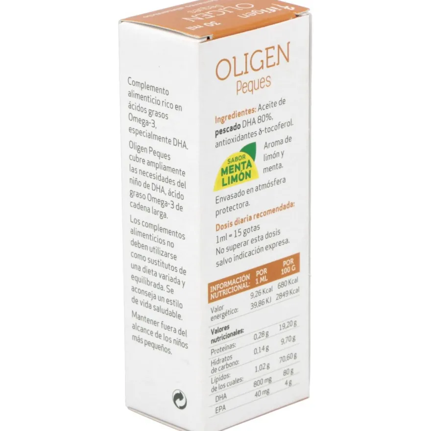 Oligen Peques Dha 80% Tg Enzimatico 30Ml.
