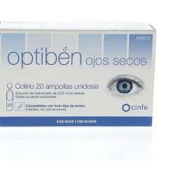 Optiben Ojos Secos Gotas - Sequedad Ocular (20 Ampollas Unidosis 0,25 ml) - Cinfa S a