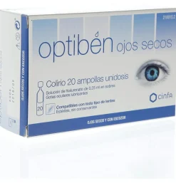 Optiben Ojos Secos Gotas - Sequedad Ocular (20 Ampollas Unidosis 0,25 ml) - Cinfa S a