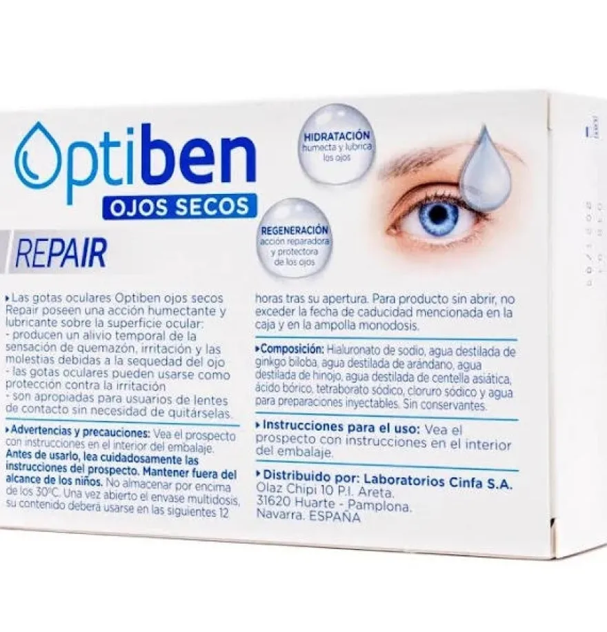 Optiben Ojos Secos Repair (20 Monodosis)