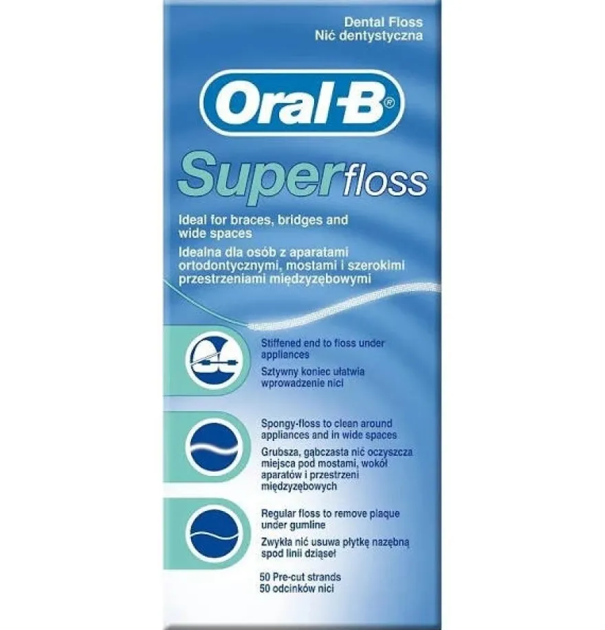 Oral-B Superfloss - Seda Dental (Menta 50 U)