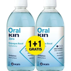 Oralkin Zero Pack Enjuague Bucal Antiplaca 500Ml+500Ml