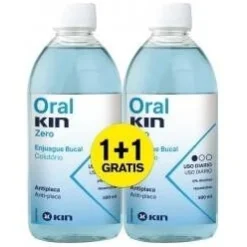 Oralkin Zero Pack Enjuague Bucal Antiplaca 500Ml+500Ml