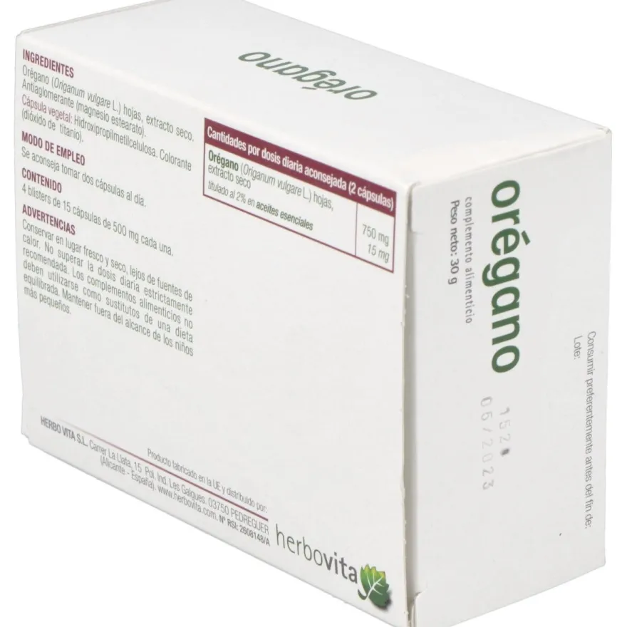 Oregano 60 Cápsulas - Herbovita