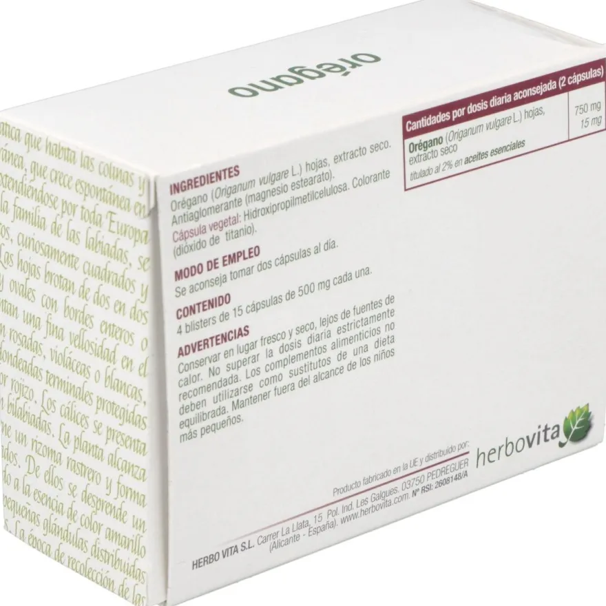 Oregano 60 Cápsulas - Herbovita
