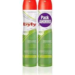 Organic Extra Fresh Desodorante Menta Té Verd Spray 2x200ml - Byly
