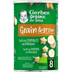 Organic Puff Snacks de Cereales y Plátano, 35 Gr - Gerber