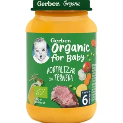Organic Tarrito Hortalizas y Ternera +6 Meses, 190 g - Gerber