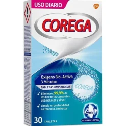 Oxigeno Bio - Activo Limpieza Prótesis Dental, 30 Uds - Corega