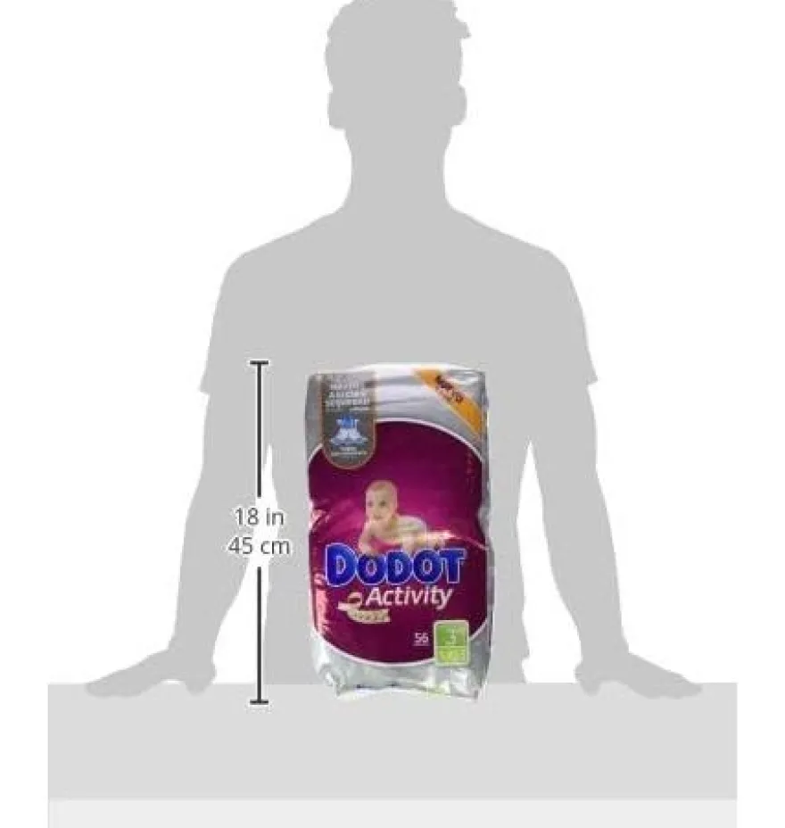 Pañal Infantil Dodot Plus Activity T3 6-10 Kg, 56 ud. - Samforlab
