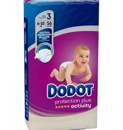 Pañal Infantil Dodot Plus Activity T3 6-10 Kg, 56 ud. - Samforlab