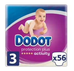 Pañal Infantil Dodot Plus Activity T3 6-10 Kg, 56 ud. - Samforlab