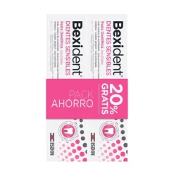 Pack Ahorro Bexident Dientes Sensibles Pasta Dentífrica, 75 ml + 75 ml. - Isdin
