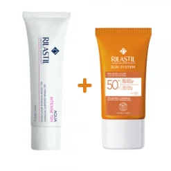 Pack Aqua Gel Crema Intense 72 h, 40 ml + Sun System Emulsión Color SPF 50+, 40 ml. - Rilastil