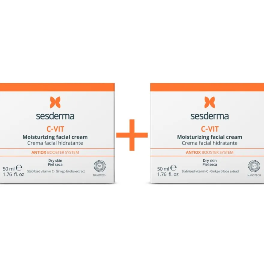 PACK DUPLO C-VIT Crema Hidratante, 50 ml. + 50 ml. - Sesderma
