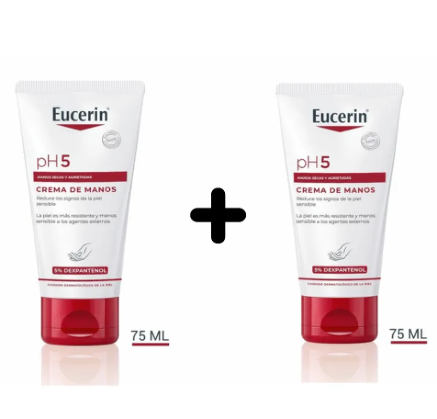 PACK DUPLO pH5 Crema de Manos, 75 + 75 ml. - Eucerin