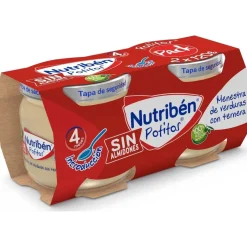 Pack Potitos Menestra de Verduras con Ternera 2x120g - Nutriben