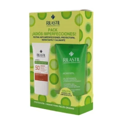 Pack Sun System Acnestil SPF50+, 40 ml + Acnestil Gel, 50 ml de Regalo. - Rilastil