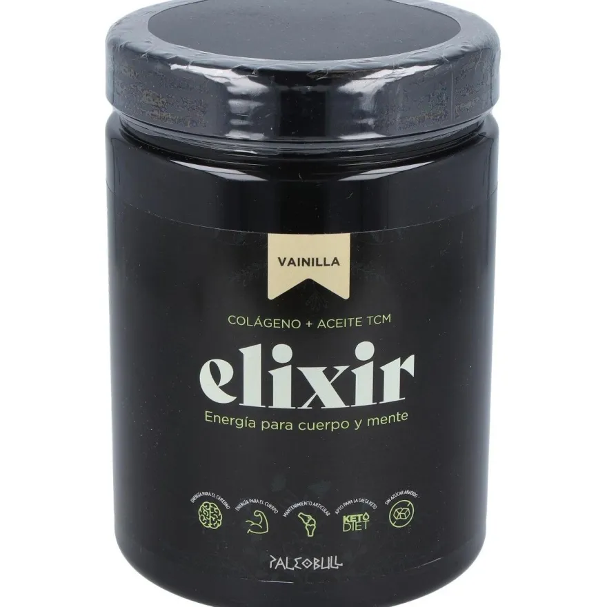 Paleobull Elixir Colageno+Aceitetcm Vainilla 450Gr