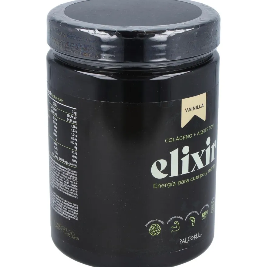 Paleobull Elixir Colageno+Aceitetcm Vainilla 450Gr