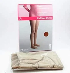 Panty Compresion Normal 140 Den Embarazada - Farmalastic (Talla Grande Color Beige)