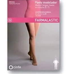 Panty Compresion Normal - Farmalastic Cn Modelador 140 Den (Talla Pequeña Color Negro)