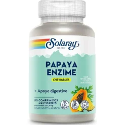 Papaya Enzymecomprimidos Masticables, Vitaminas Y Suplementos Solaray - Perfumes Club